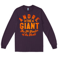 Plum andre the giant 8th wonder of the world Long Sleeve Tee - artisFamous
