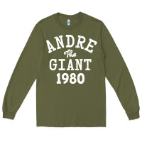 Army Green andre the giant 1980 Long Sleeve Tee - artisFamous