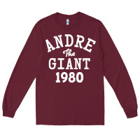 Burgundy andre the giant 1980 Long Sleeve Tee - artisFamous