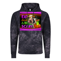 Cloud Black eat drink and be scary cow Vintage Hoodie - LillyAllenDesigns