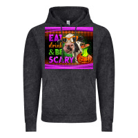 Vintage Black eat drink and be scary cow Vintage Hoodie - LillyAllenDesigns