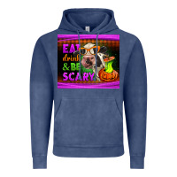 Vintage Denim eat drink and be scary cow Vintage Hoodie - LillyAllenDesigns