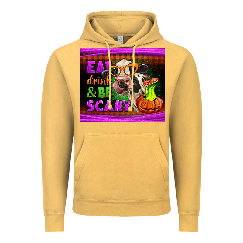 Eat Drink And Be Scary Cow Vintage Hoodie by LillyAllenDesigns | Teevron