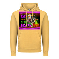 Vintage Mustard eat drink and be scary cow Vintage Hoodie - LillyAllenDesigns