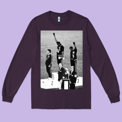 Black Power Black Fist 1968 Olympics Long Sleeve Tee Designed By Artisfamous