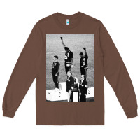 Chestnut black power black fist 1968 olympics Long Sleeve Tee - artisFamous