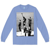Colony Blue black power black fist 1968 olympics Long Sleeve Tee - artisFamous
