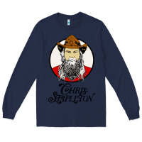 Navy chris stapleton Long Sleeve Tee - artisFamous