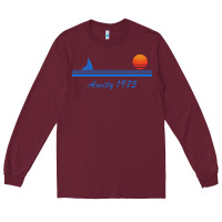 Burgundy amity island 1975 Long Sleeve Tee - artisFamous
