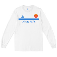 White amity island 1975 Long Sleeve Tee - artisFamous