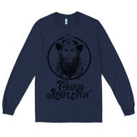 Navy chris stapleton Long Sleeve Tee - artisFamous
