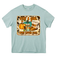 Arona just a girl who loves fall cowhide background Heavy Core Tee - Jasminsmagicworld