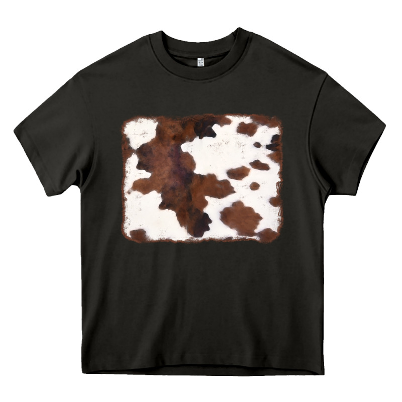 Brown Cowhide Background Heavy Core Tee by CowCowDesign | Teevron
