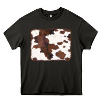 Asphalt Brown Cowhide Background Heavy Core Tee - CowCowDesign