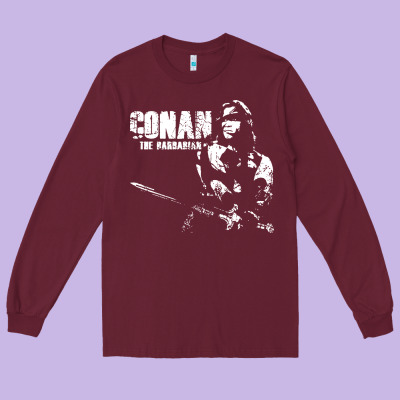 Conan The Barbarian Vintage Long Sleeve Tee Designed By Artisfamous