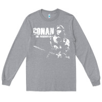 Heather Grey conan the barbarian vintage Long Sleeve Tee - artisFamous