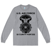 Heather Grey air force security forces Long Sleeve Tee - artisFamous