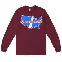 Burgundy Jimmy Eat World Long Sleeve Tee - artisFamous