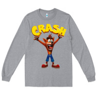 Heather Grey crash bandicoot Long Sleeve Tee - artisFamous