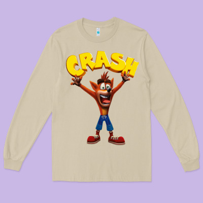 Crash Bandicoot Long Sleeve Tee Designed By Artisfamous