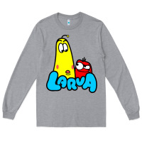 Heather Grey larva cartoon Long Sleeve Tee - artisFamous