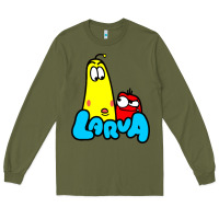 Army Green larva cartoon Long Sleeve Tee - artisFamous