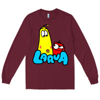 Burgundy larva cartoon Long Sleeve Tee - artisFamous