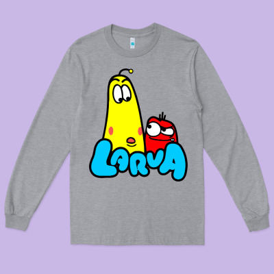 Larva Cartoon Long Sleeve Tee Designed By Artisfamous