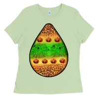 Matcha halloween pumpkin teardrop Ladies Tee - BundleAndBundleShop