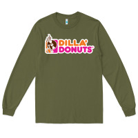 Army Green dilla' donuts Long Sleeve Tee - artisFamous