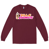 Burgundy dilla' donuts Long Sleeve Tee - artisFamous
