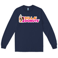 Navy dilla' donuts Long Sleeve Tee - artisFamous