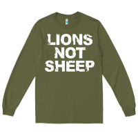 Army Green lions not sheep Long Sleeve Tee - artisFamous