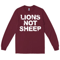 Burgundy lions not sheep Long Sleeve Tee - artisFamous