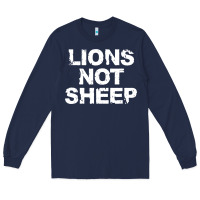 Navy lions not sheep Long Sleeve Tee - artisFamous