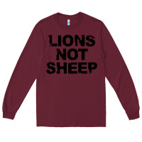 Burgundy lions not sheep Long Sleeve Tee - artisFamous