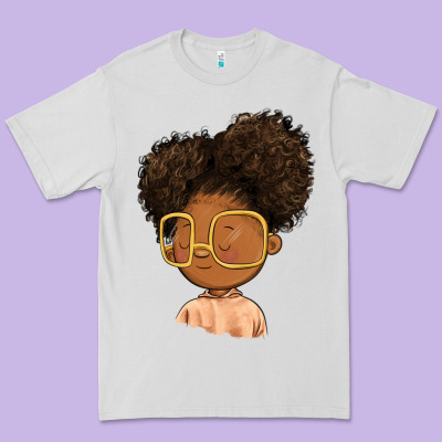 Black Girl Premium Tee Designed By Fadigitalartstudio