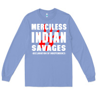 Colony Blue merciless indian savages Long Sleeve Tee - artisFamous