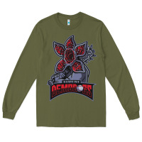 Army Green hawkins demodogs Long Sleeve Tee - artisFamous