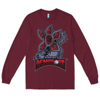 Burgundy hawkins demodogs Long Sleeve Tee - artisFamous
