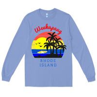 Colony Blue weekapaug, rhode island sunset Long Sleeve Tee - artisFamous