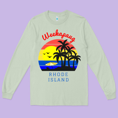 Weekapaug, Rhode Island Sunset Long Sleeve Tee Designed By Artisfamous