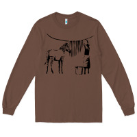 Chestnut Banksy Zebra Long Sleeve Tee - artisFamous