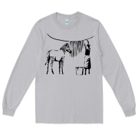 Moon Dust Banksy Zebra Long Sleeve Tee - artisFamous