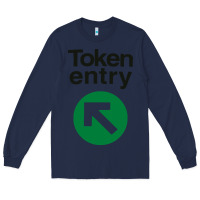 Navy token entry Long Sleeve Tee - artisFamous