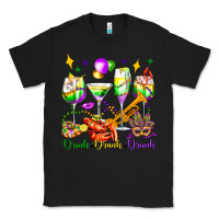 Black drink drank drunk mardi gras wine glasses olivia Classic Tee - OliviaCreatesArt