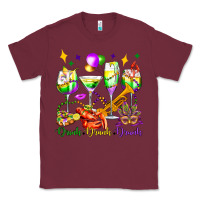 Burgundy drink drank drunk mardi gras wine glasses olivia Classic Tee - OliviaCreatesArt