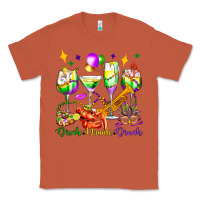 Drink Drank Drunk Mardi Gras Wine Glasses Olivia Classic Tee | Teevron