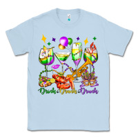 Dusty Blue drink drank drunk mardi gras wine glasses olivia Classic Tee - OliviaCreatesArt