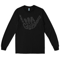 Black goodvibes shaka Long Sleeve Tee - artisFamous